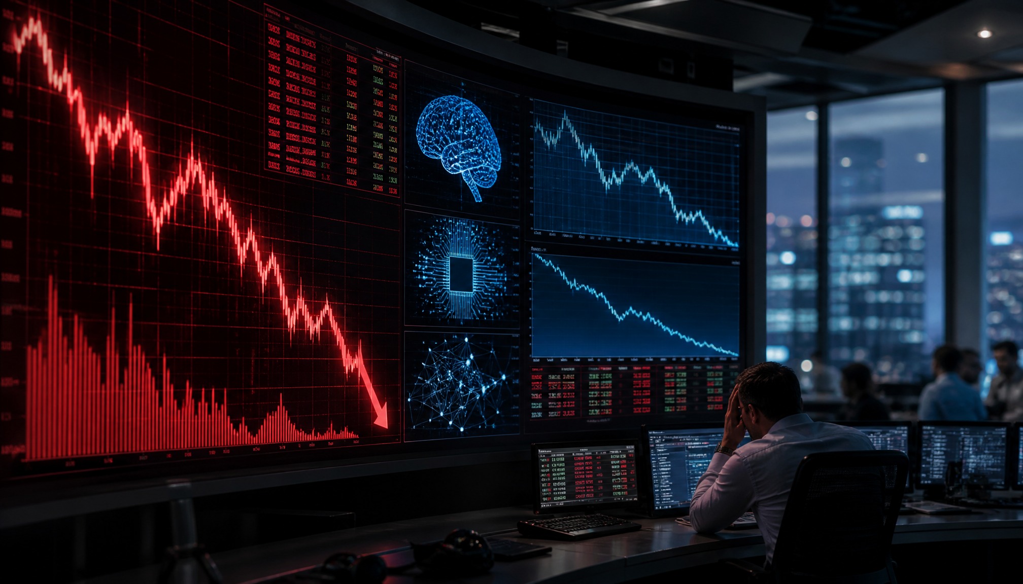 Nasdaq Falls 4.48 Percent as Inflation Data and AI Profitability Concerns Weigh on Markets